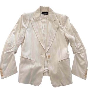 ANN DEMEULEMEESTER Ivory Twisted Sleeve Blazer